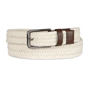Alfani Men's Web Belt - Natural, Size: Large (38-40)